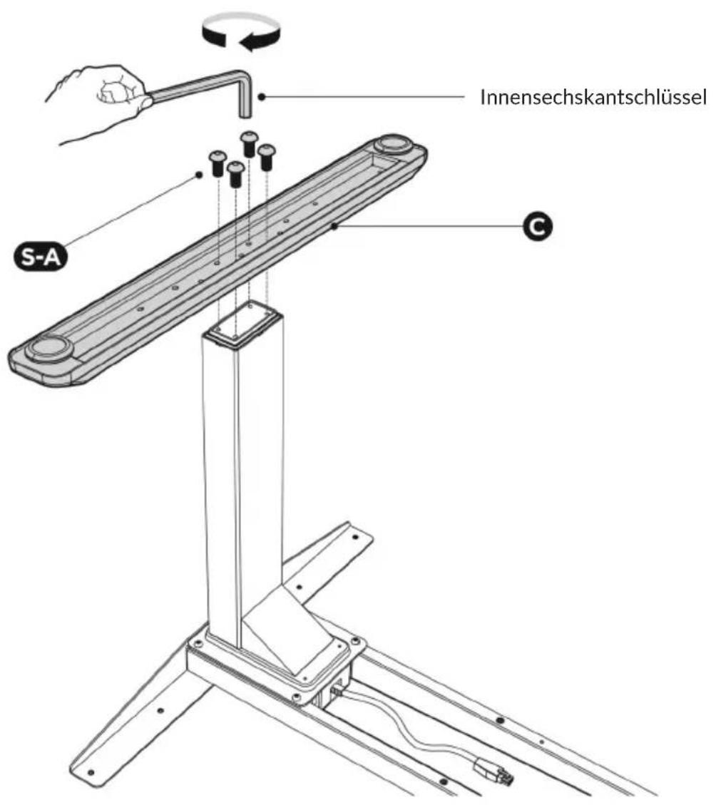 OneConcept Multidesk Comfort - Montage der FüBe - 2