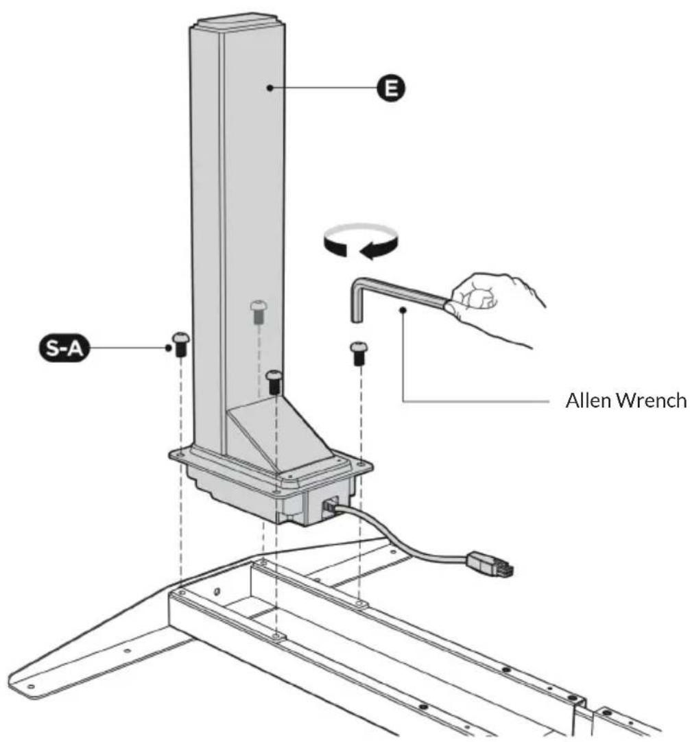 OneConcept Multidesk Comfort - Assembling the Lifting Columns - 2