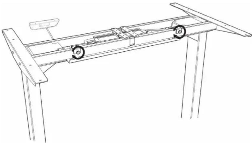 OneConcept Multidesk Comfort - Montage des rails de guidage des câbles - 5