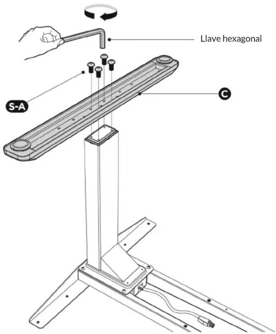 OneConcept Multidesk Comfort - Montaje del soporte - 2