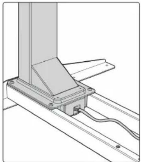 OneConcept Multidesk Comfort - Montage des colonnes de levage - 1