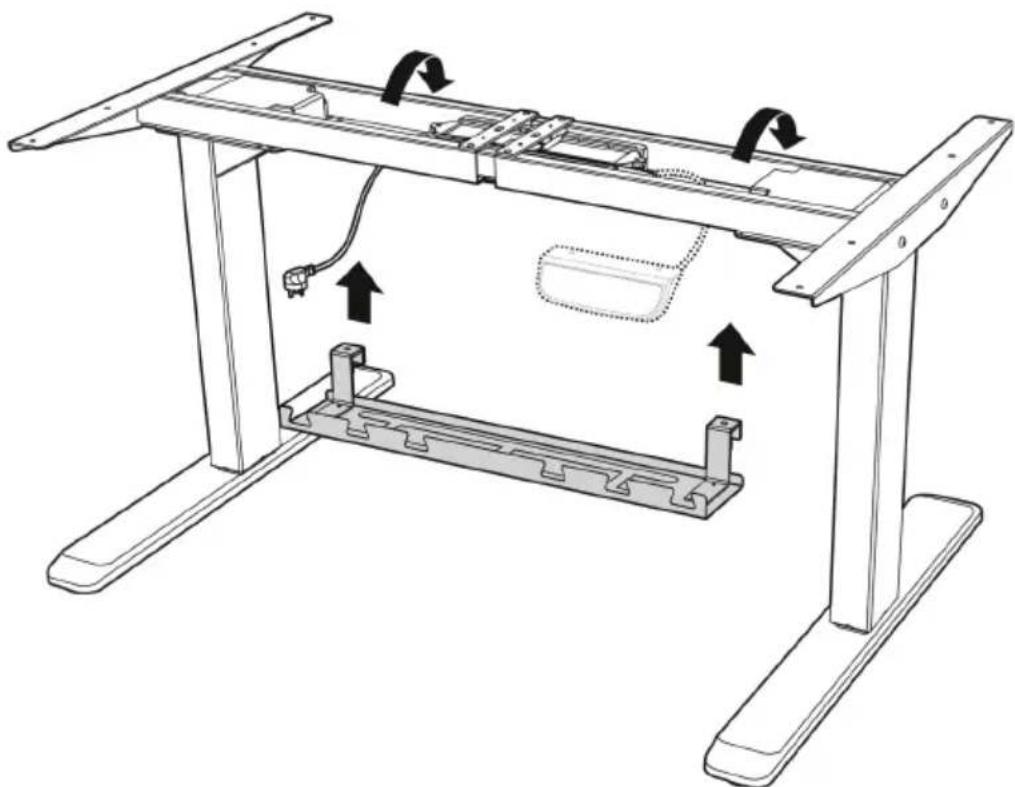 OneConcept Multidesk Comfort - Assembling the Cable Management Tray - 3