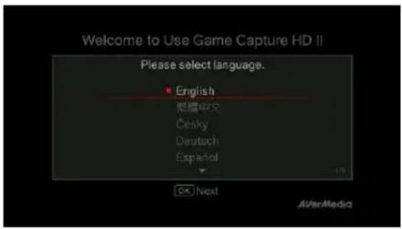 AVERMEDIA Live Gamer DUO GC570D - Schritt 1 Sprache einstellen - 1