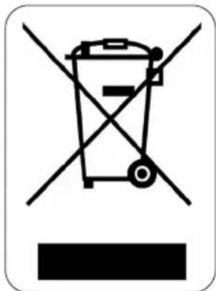 Prohibition sign depicting a trash bin crossed with a diagonal line, indicating no waste or discharge.