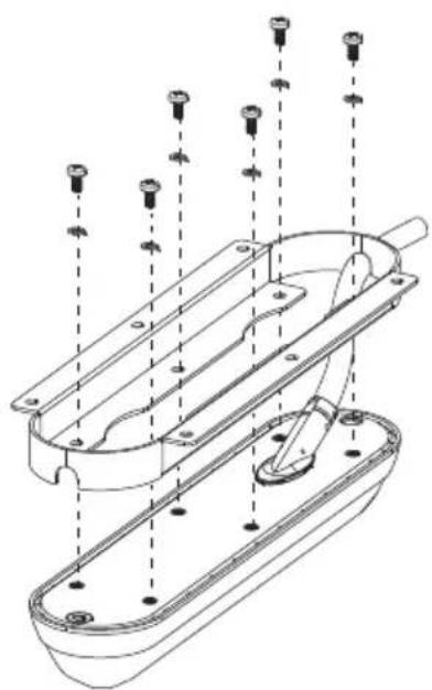 LOWRANCE StructureScan 3D - Assemblage de l'étrier de montage encastré - 1