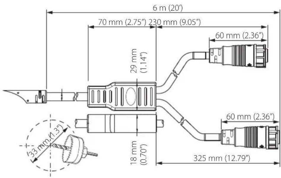 LOWRANCE StructureScan 3D - Connexion de la sonde - 3