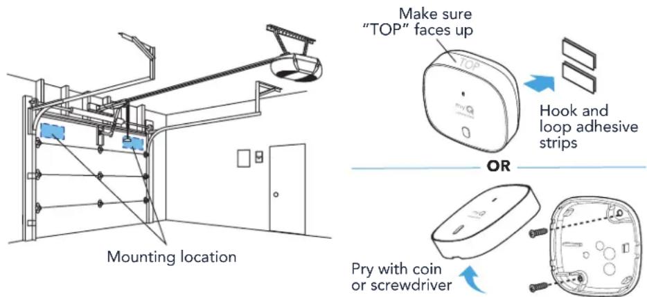 CHAMBERLAIN MYQG0401 - Mount the Door Sensor - 1