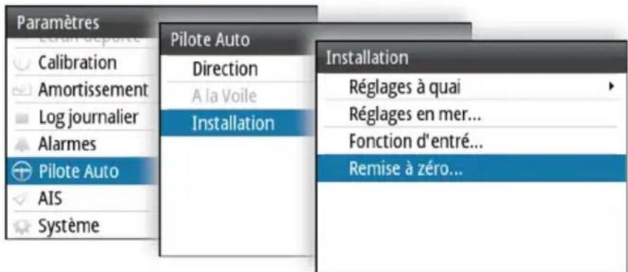 LOWRANCE NAC3 - Réinitialisation du calculateur de pilotage automatique - 2