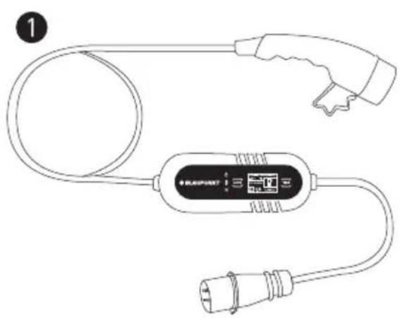 BLAUPUNKT P1PM2T2 - Introduktion til den bærbare EV-oplader (Mode 2) - 1