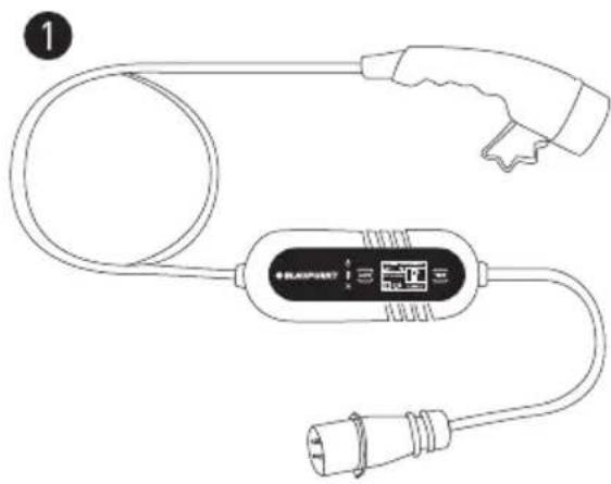 BLAUPUNKT P1PM2T2 - Sahkoojoneuvon kannettavan laturin esittely (Mode 2) - 1