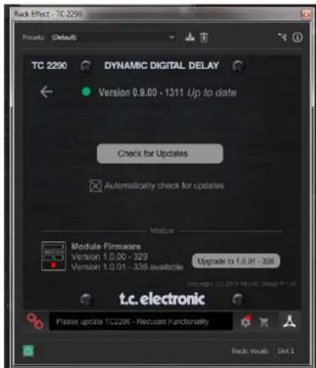 TC ELECTRONIC TC2290DT - Software-Updates der Hardwareeinheit (optional) - 1
