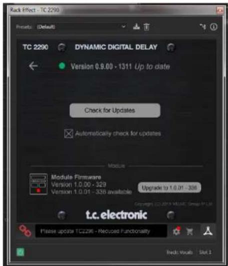TC ELECTRONIC TC2290DT - Maskinvaruenhetens programupppateringar (tillval) - 1