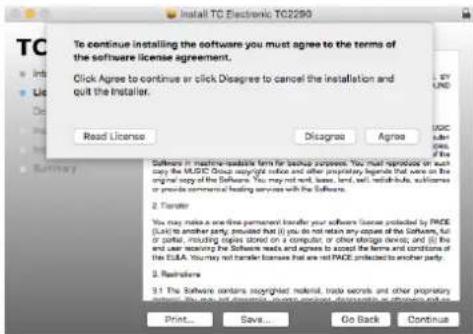 TC ELECTRONIC TC2290DT - Installation auf einem Mac - 2