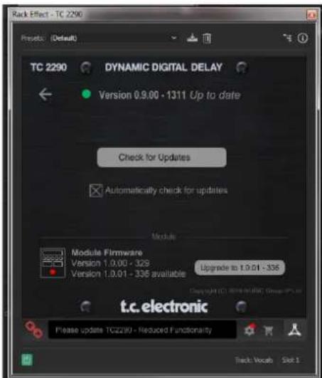 TC ELECTRONIC TC2290DT - Atualizações de software da unidade de hardware (optional) - 1