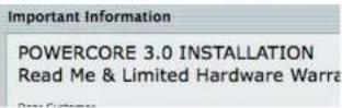 TC ELECTRONIC PowerCore X8 - INSTALLATION MAC - 2