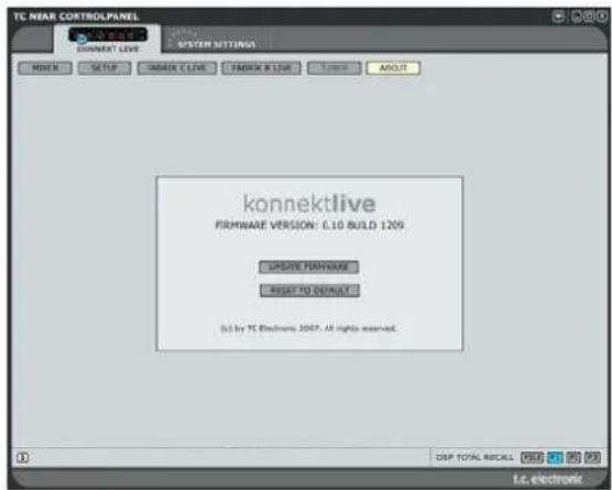 TC ELECTRONIC Konnekt Live - Mise à jour du firmware - 1