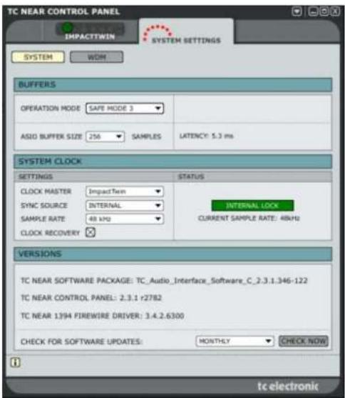 TC ELECTRONIC Impact Twin - SYSTEM SETTINGS SYSTEM SETTINGS - 1