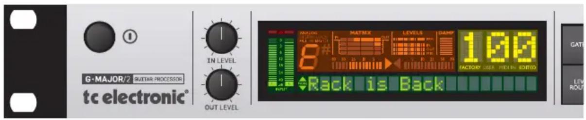 TC ELECTRONIC GMajor 2 - Section Modifiers - contrôle instantané des paramètres - 1