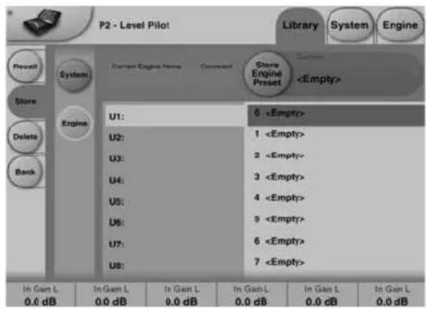 TC ELECTRONIC P2 Level Pilot - Pour sauvegarder un Preset : - 1