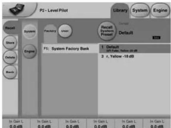 TC ELECTRONIC P2 Level Pilot - Chargement d'un Preset : - 2