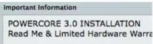 TC ELECTRONIC PowerCore Firewire - INSTALLATION MAC - 2