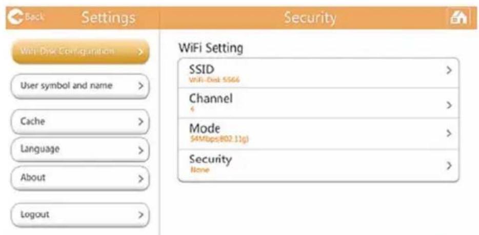 TOSHIBA Canvio AeroMobile - Definições de LAN sem fios para a aplicação - 1