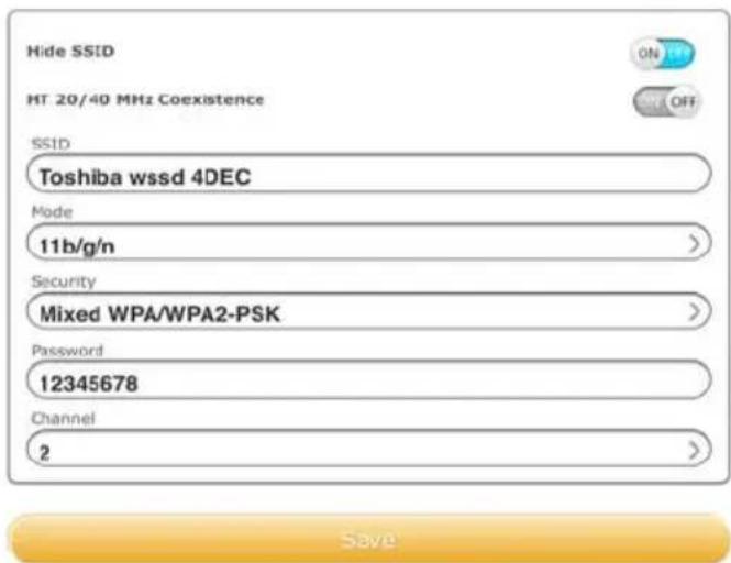 TOSHIBA Canvio AeroMobile - WLAN-Einstellungen für einen Webbrowser - 1