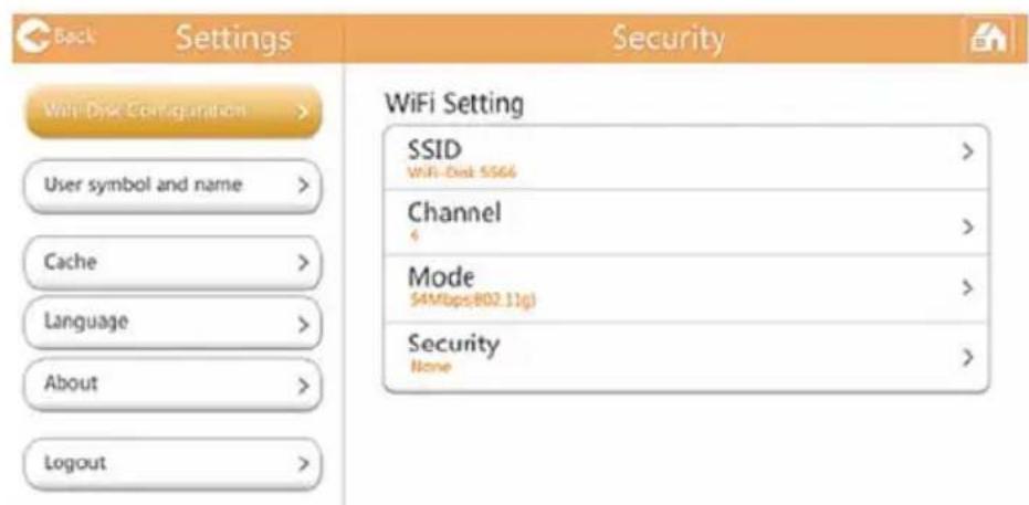 TOSHIBA Canvio AeroMobile - Impostazioni della rete wireless per l'applicazione - 1