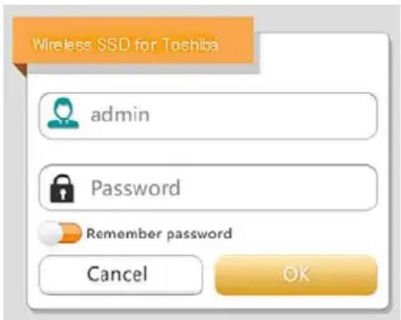 TOSHIBA Canvio AeroMobile - Connexion à l'application - 1