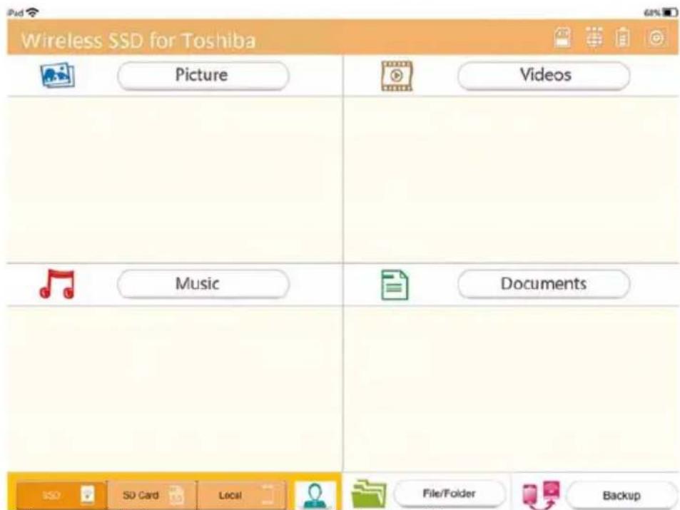 TOSHIBA Canvio AeroMobile - Primaer webbrugergranseflade - 1