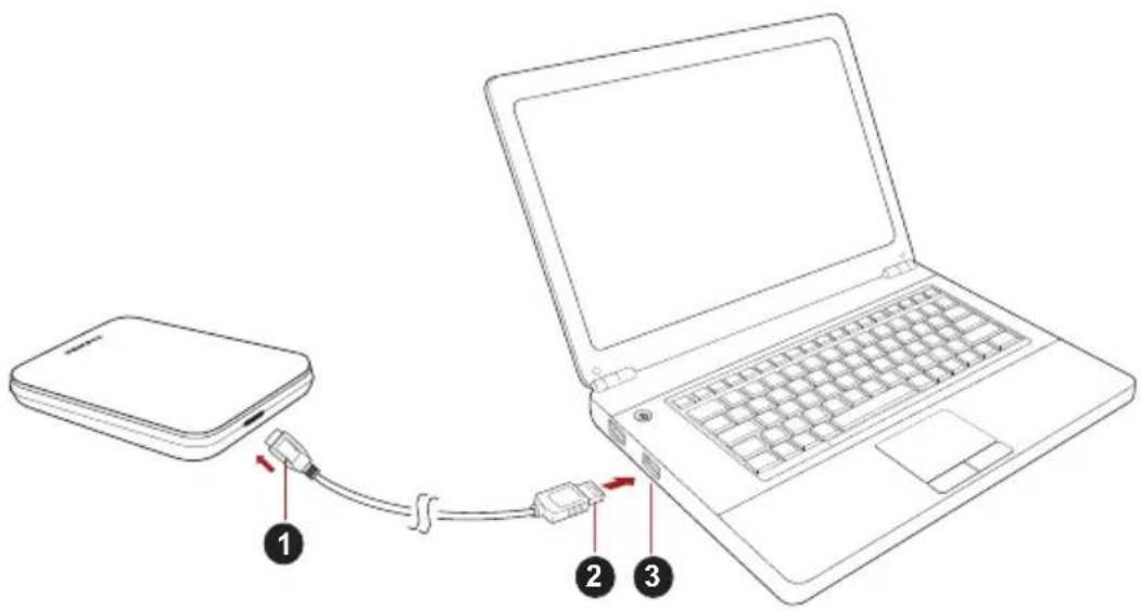 TOSHIBA STOR.E Canvio Connect - Kople stasjonen til datamaskinen - 1
