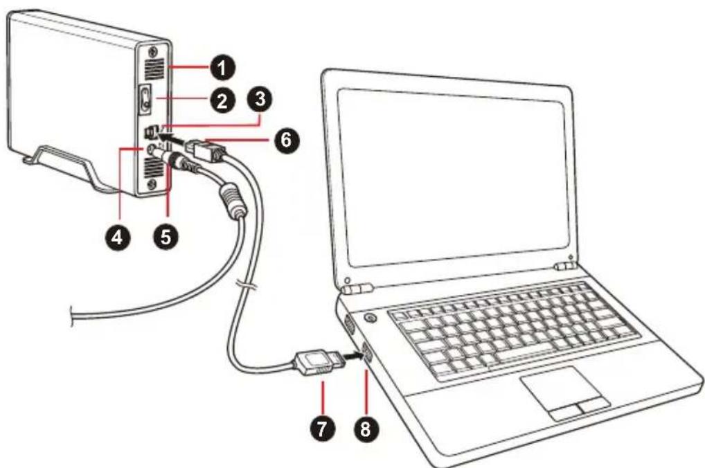 TOSHIBA STOR.E Alu 2S - A meghajto csatlakoztatása a számítógéphez - 1