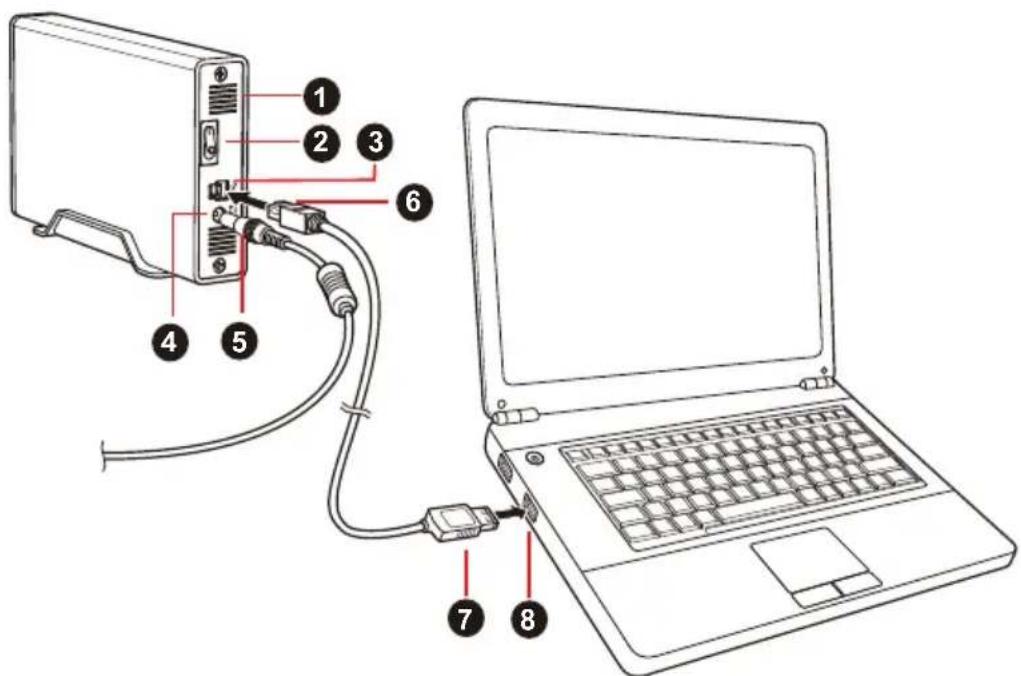 TOSHIBA STOR.E Alu 2S - Anschlieben der Festplatte an den Computer - 1