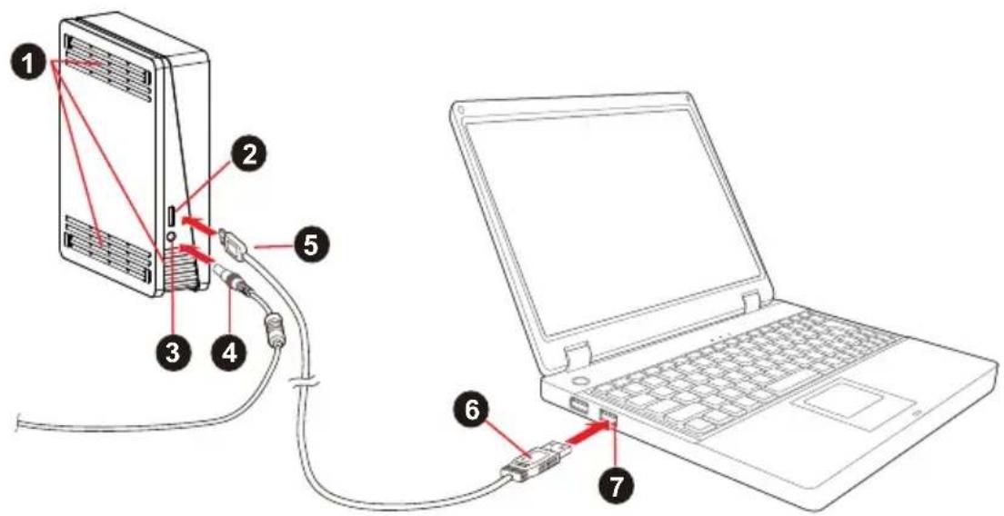 TOSHIBA Canvio Desk - Připojeni Jednotky k počitači - 1