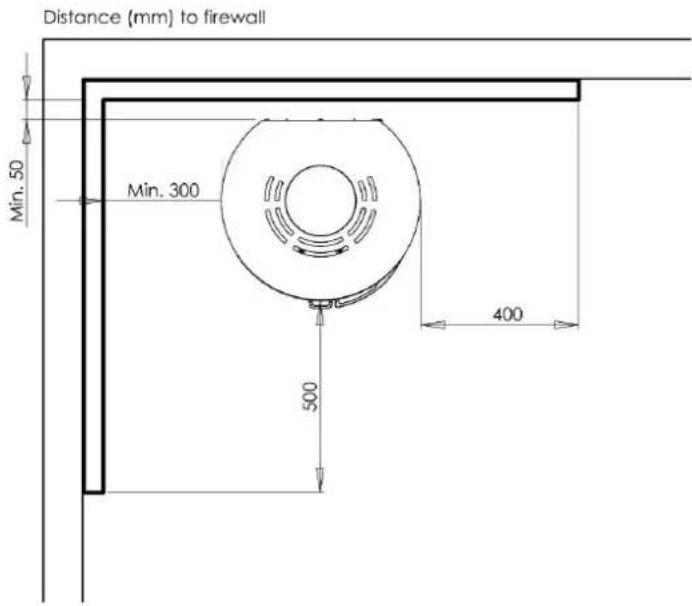 ADURO 9.3 Lux - Placering av braskaminen/avständskrav - 2