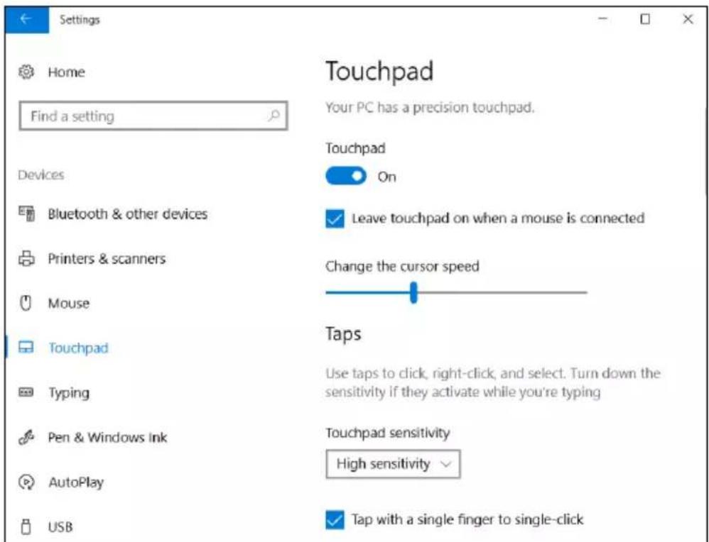 ACER Enduro ET11031W - Changer les paramètres du touchpad - 4