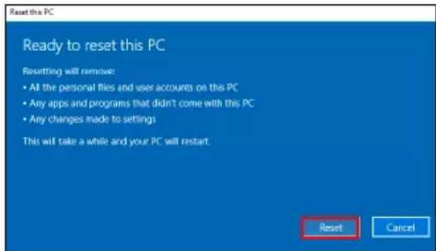 ACER Enduro ET11031W - Réinitialiser ce PC et tout supprimer - 6