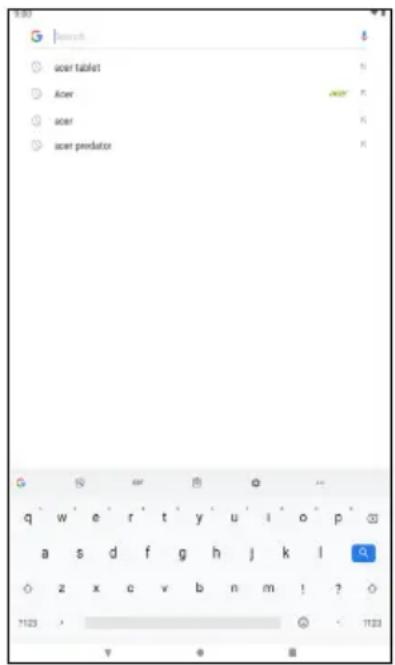 ACER Enduro ET10811A - Le clavier virtuel - 1