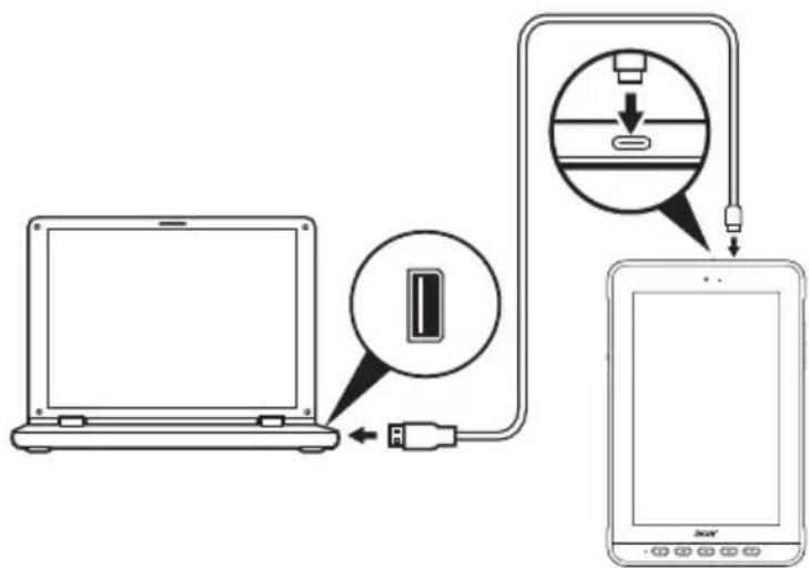 ACER Enduro ET10811A - Connector à un PC comme périphérique de stockage USB - 1