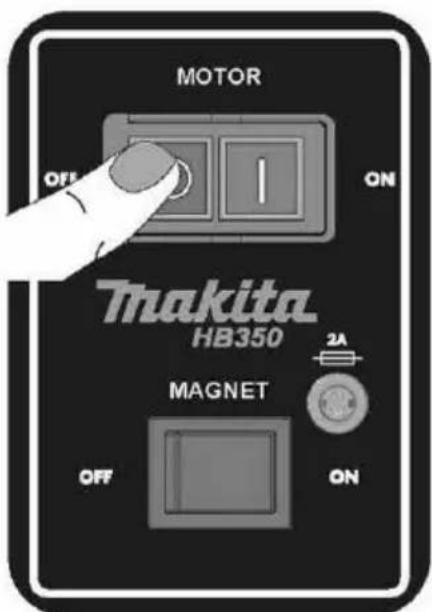 MAKITA HB350 - INSTRUCTIES BOORSCHERM - 3