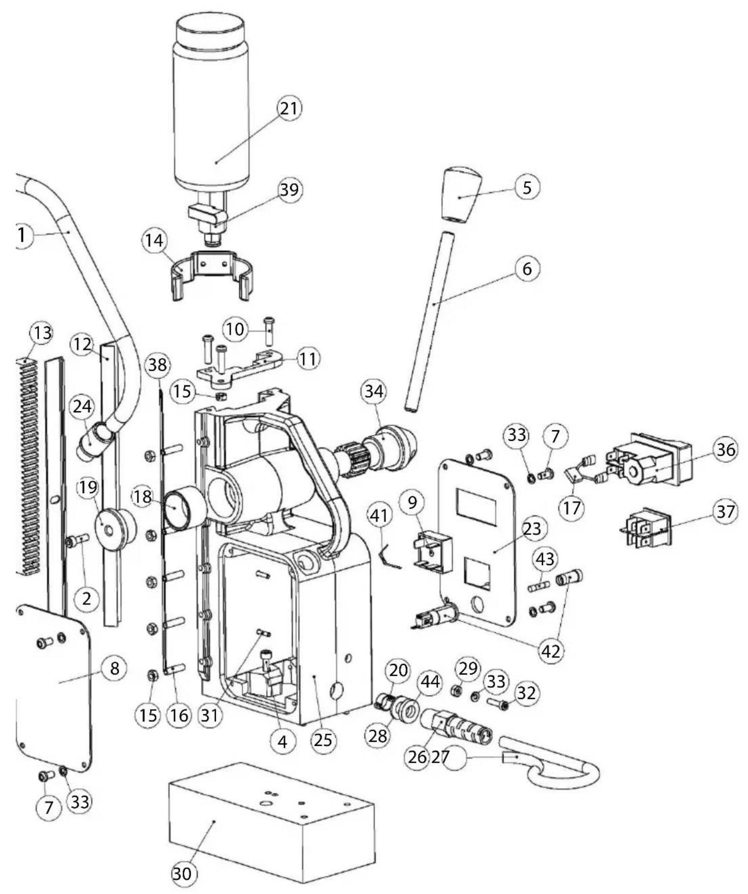 MAKITA HB350 - PEÇAS DA COLUNA HB350 - 4