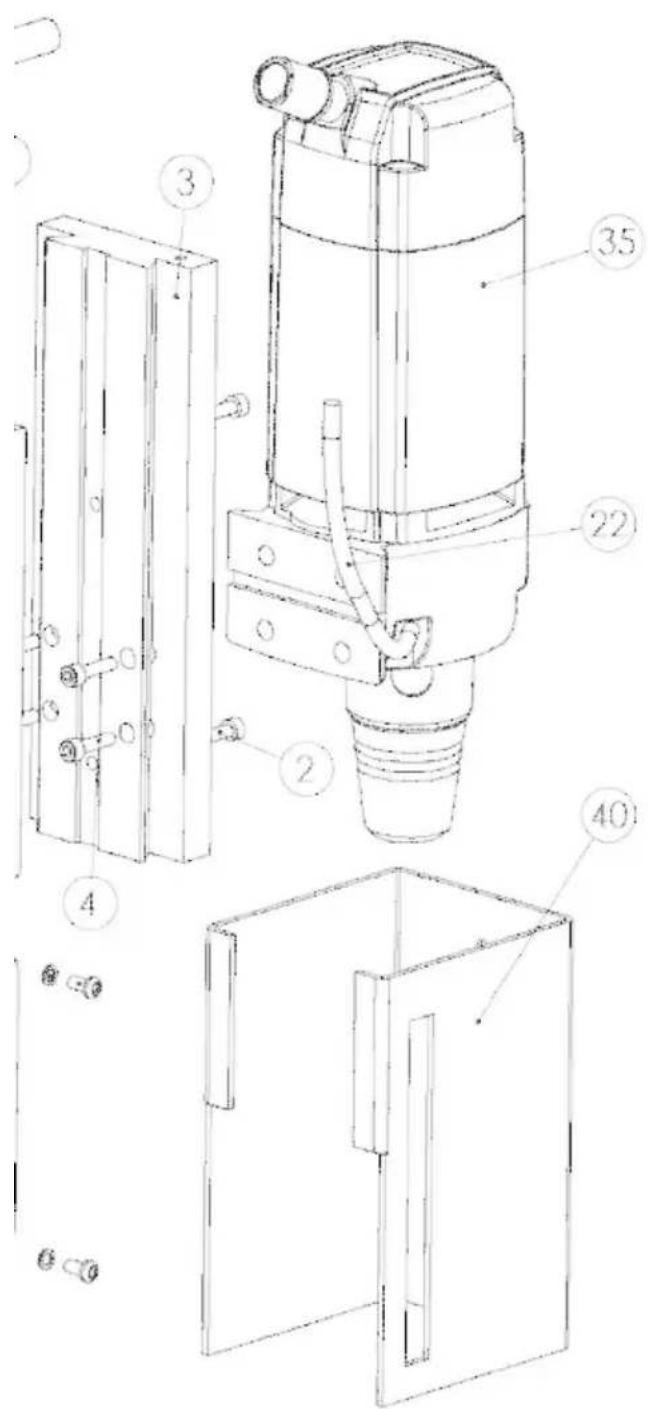 MAKITA HB350 - PEÇAS DA COLUNA HB350 - 2