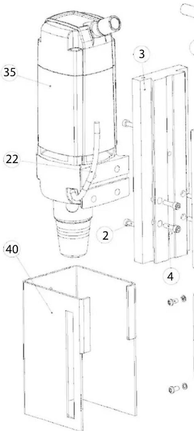 MAKITA HB350 - PEÇAS DA COLUNA HB350 - 3