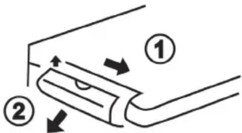 SILVERCREST SBMS D30 B1 - Replacing the remote control battery - 2