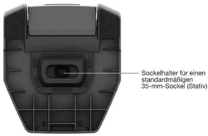 Sockelhalter für einen standardmäßigen 35-mm-Sockel (Stativ)