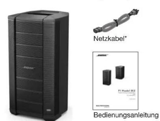 BOSE F1 Powered - Kartoninhalt - 1