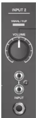 INPUT 2 SIGNAL / CUP VOLUME INPUT