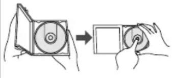 PANASONIC LFD321 - Entfernen einer Disc aus ihrem Behälter - 1