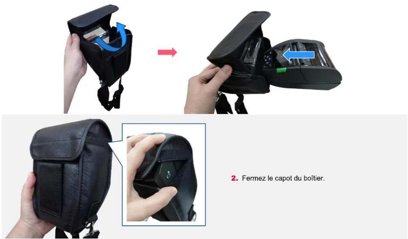 TSC Alpha40L - Installation du boîtier environnemental certificé IP54 avec bandoulière (en option) - 1