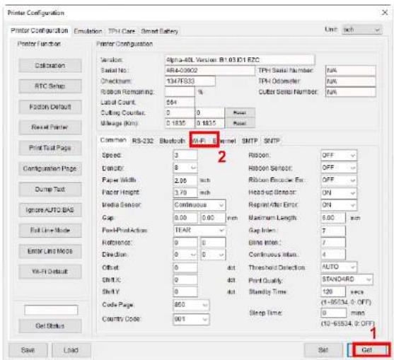 TSC Alpha40L - Configurer le Wi-Fi et ajouter l'imprimante à l'interface de TSC Console - 2